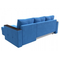 Угловой диван Валенсия Лайт (велюр голубой) - Изображение 5
